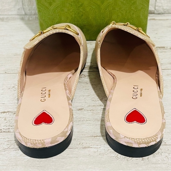 Gucci Jumbo GG Princetown Mules Slippers Perfect Pink Size 36 Canvas/Leather - Picture 7 of 16